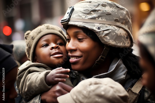Emotional homecoming a servicewomans heartwarming embrace with her long awaited children