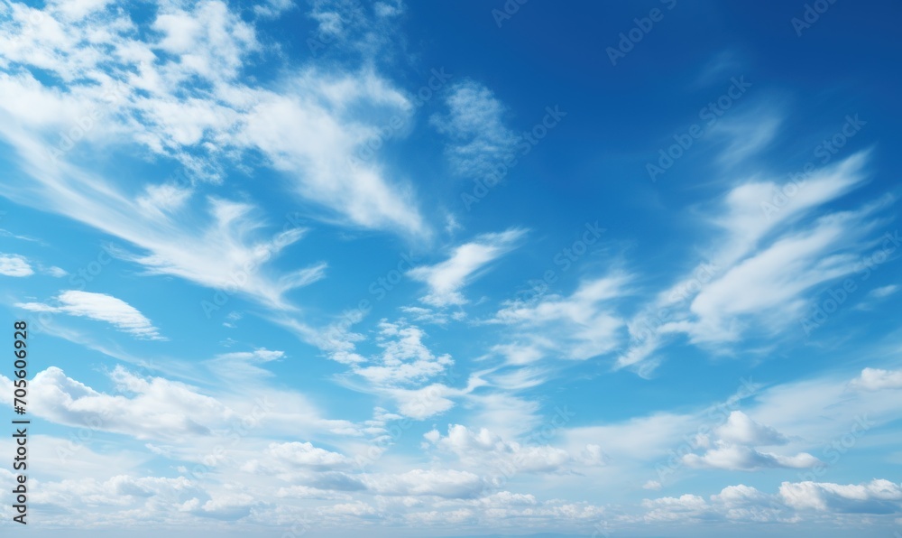 Obraz premium white cloud with blue sky background