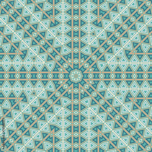 Elegant mosaic periodic ornament graphic composition. Cute bandana motif.