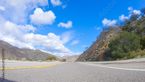 Driving Under Sunny Skies on Cuyama Highway Scenery photo