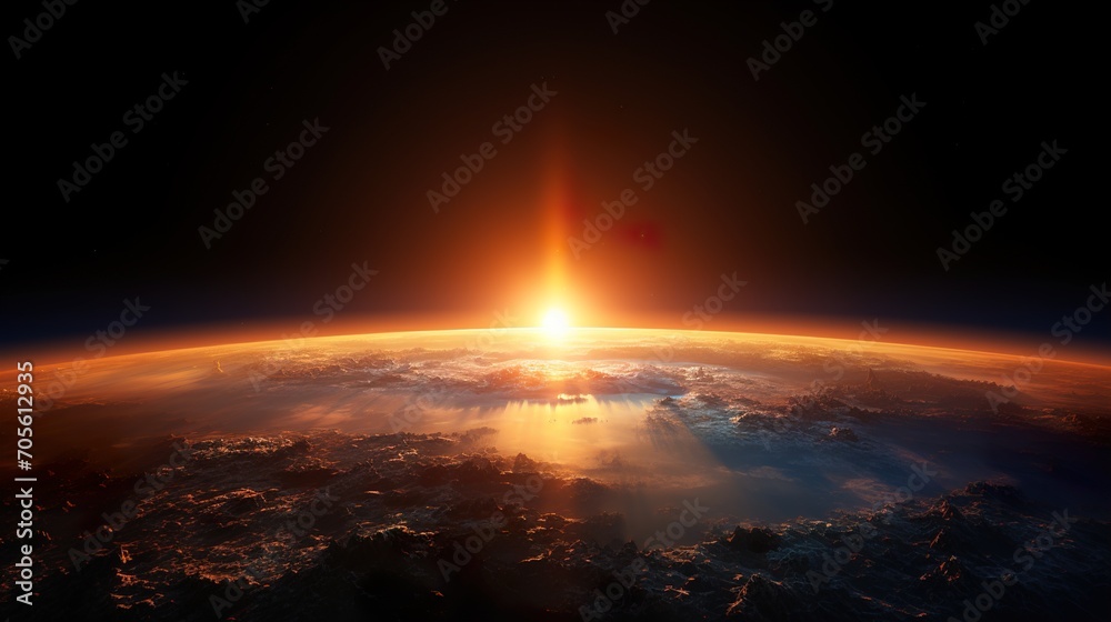 sunrise over earth