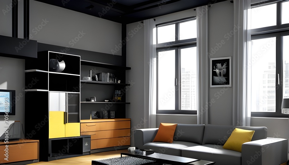 modern living room with fireplace modern living room with fireplace