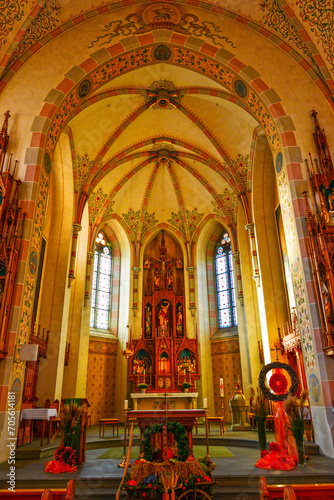 Innenansicht der Pfarrkirche Schwarzach in Vorarlberg