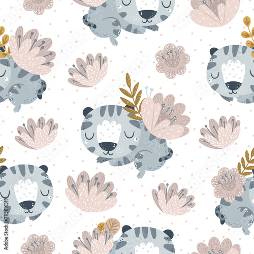 cute baby kids pattern vector wallpaper decoration texture