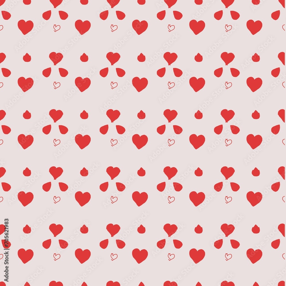 Pattern with hearts, droplets, medicine, valentine's day, February 14th for wrapping paper, wallpaper,