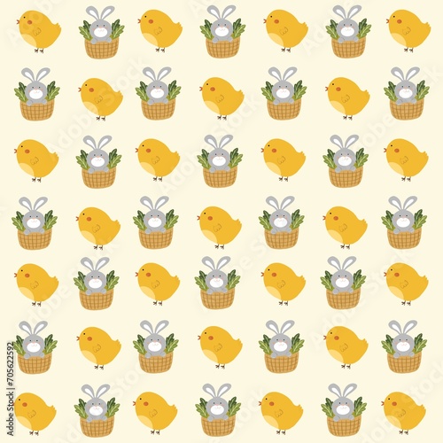 Fototapeta Naklejka Na Ścianę i Meble -  cute colorfull seamless pattern illustration - animal pattern