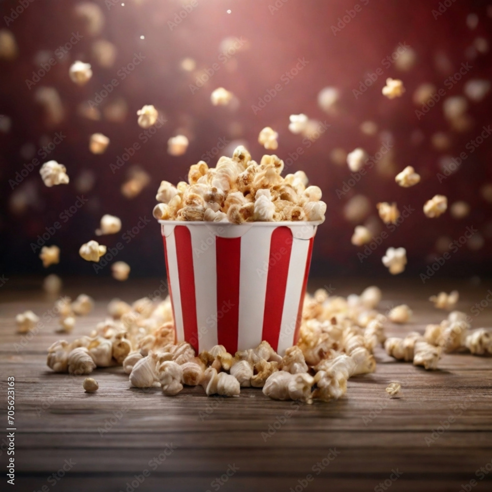 Popcorns In Paper Glass, Paper Cup Full Of Popcorns - Popcorn Day Popcorns In Paper Glass, Paper Cup Full Of Popcorns - Popcorn Day