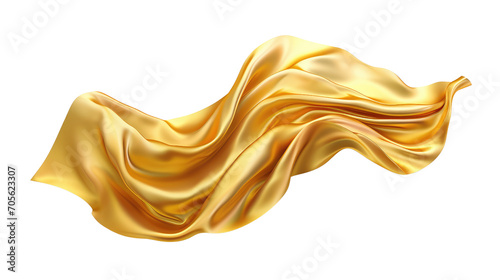 gold silk  isolated on white background photo