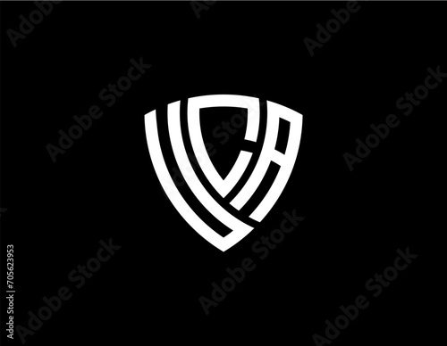 Free Download UCA creative letter shield logo design vector icon illustration - GFXLoad