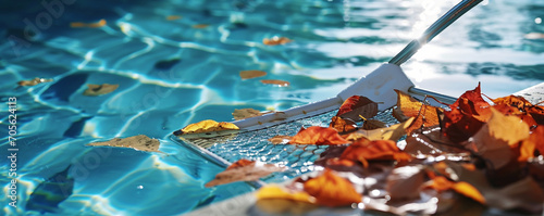Swimming Pool Maintenance Concept. Pool Opening and Closing, Skimmer replacement, Leak repair, Plumbing, Drain, Clean.