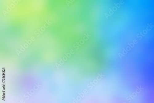 Abstract blurred background image of blue, green colors gradient used as an illustration. Designing posters or advertisements. © Thawornner