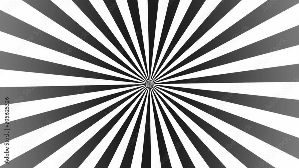 Monochromatic radial stripes creating a mesmerizing optical illusion effect