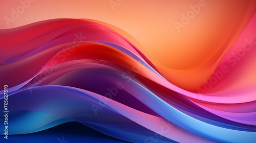 Abstract, simple, wavy, curving, bright, and modern lines backdrop, copy space, Generative AI.