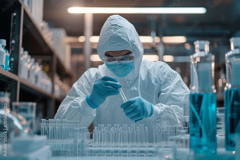 Microbiology laboratory technician at work Microbiology laboratory technician at work