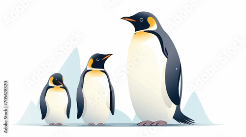 Penguins illustration vector