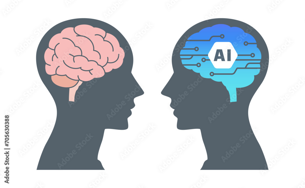 AI/人工知能と人間のイメージ AI/人工知能と人間のイメージ