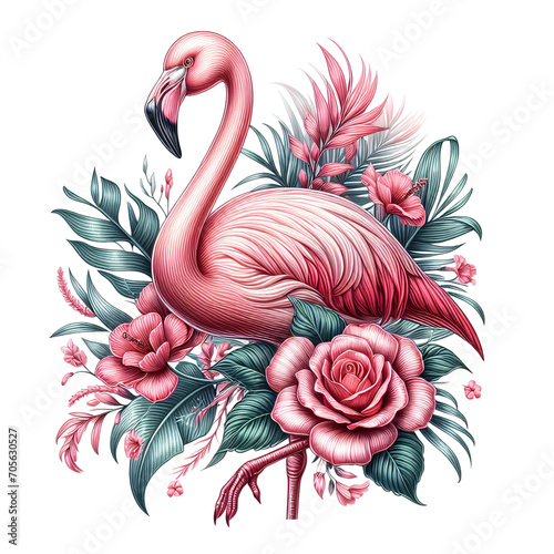 Whimsical Flamingo Bird PNG Clip Art Design - Perfect for Tattoos, Tumblers, Logos and More © Mr.Pancho Store