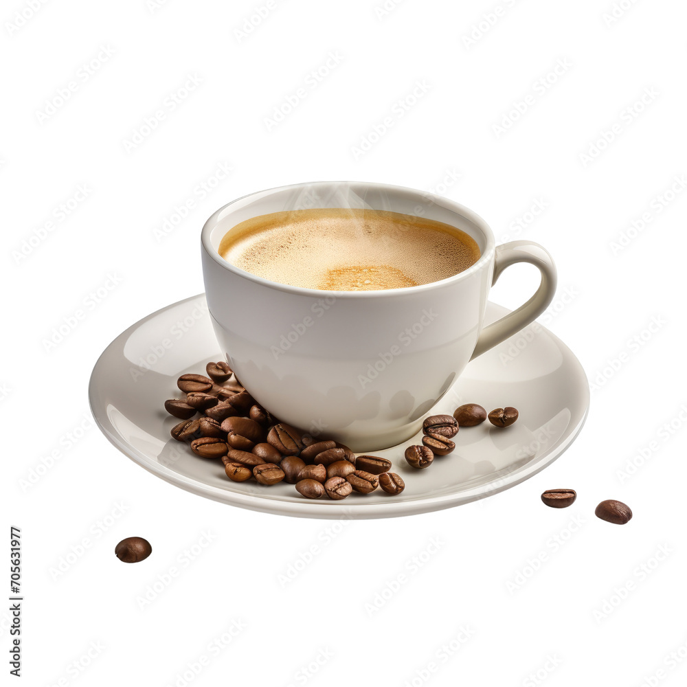 Fresh Coffee in a Classic White Cup Fresh Coffee in a Classic White Cup