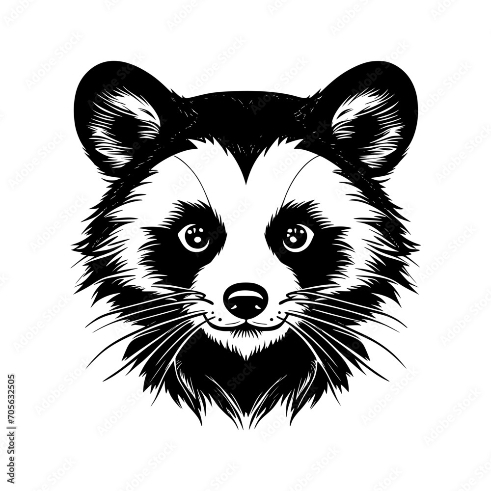 panda with a heart Vector Illustration of a  Red Panda