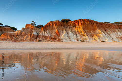 Stunning Cliffs at Praia da Falésia, Algarve, Portugal  photo