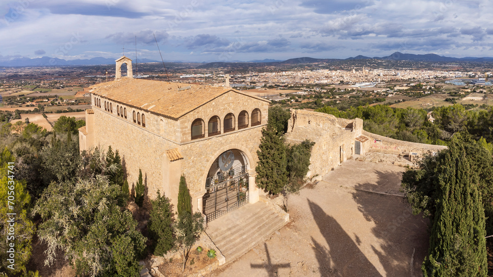 Hermitage of Santa Llucia, built in the 17th century, Manacor, Majorca, Balearic Islands, Spain