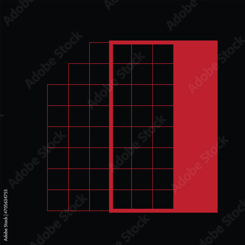 background geometric grid illustration vector red (ID: 705634755)