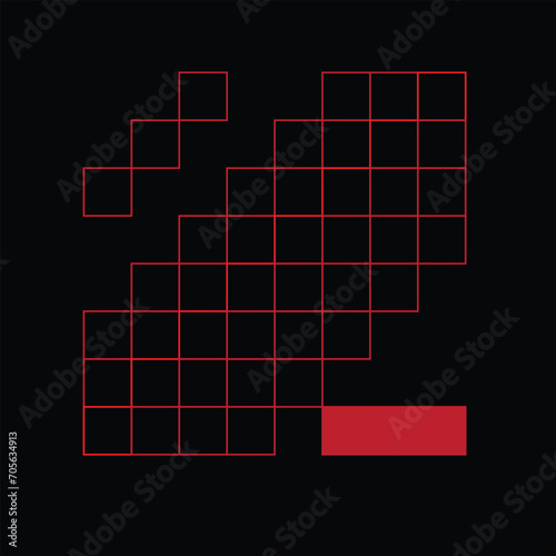 background geometric grid illustration vector red (ID: 705634913)
