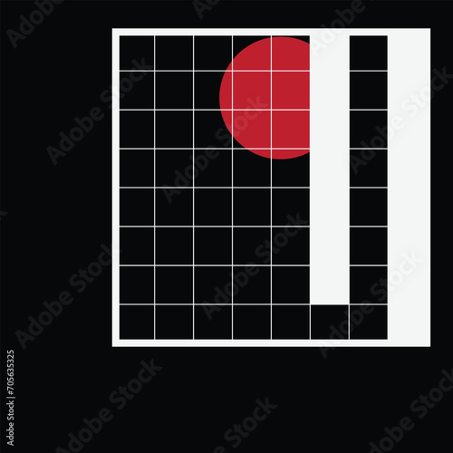 background geometric grid illustration vector red (ID: 705635325)