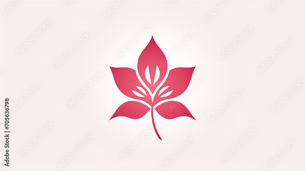 simple flower logo on a white background, a symbol of nature and beauty emblem simple flower logo on a white background, a symbol of nature and beauty emblem