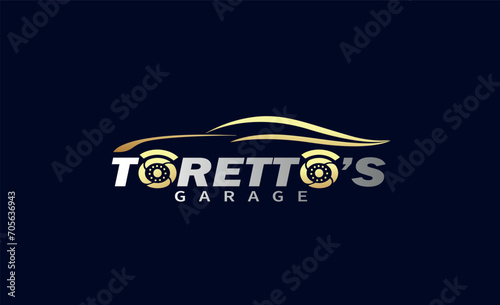 vector logo garage automobile