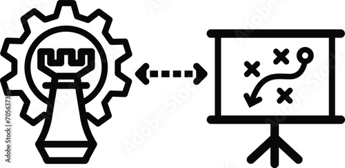 strategic systematic icon vector