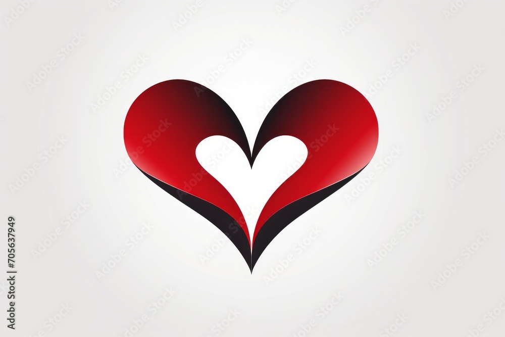 Vibrant Logo shape heart. Love design. Generate Ai Vibrant Logo shape heart. Love design. Generate Ai