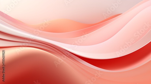 The design features a wavy banner and an abstract backdrop in tones of pink and Peach Fuzz, Generative AI.
