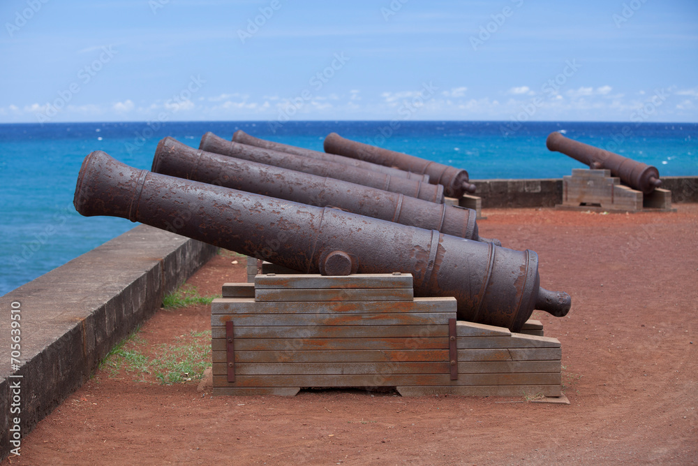 Barachois cannons in Saint-Denis, Reunion Barachois cannons in Saint-Denis, Reunion