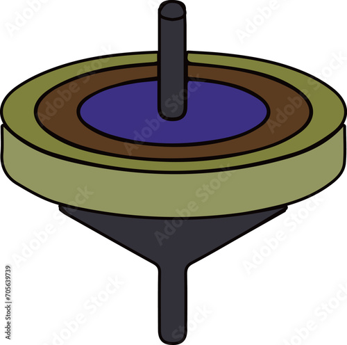 こま（spinning top）(eps)