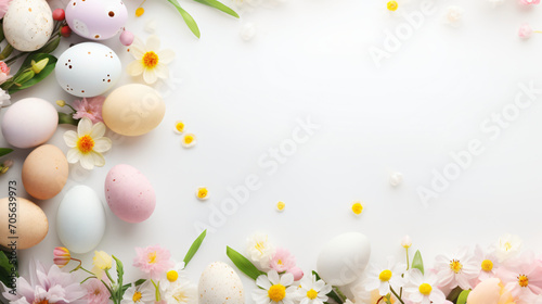 Easter eggs in pastel colors