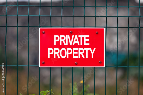 Photos Private property - Warning sign