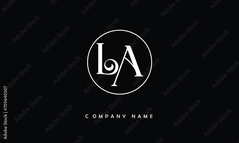 LA, AL, L, A Abstract Letters Logo Monogram LA, AL, L, A Abstract Letters Logo Monogram