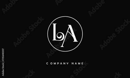 LA, AL, L, A Abstract Letters Logo Monogram