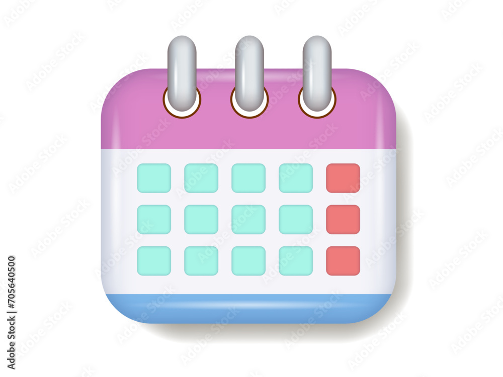 Calendar template. 3D icon, month icon.
The date of the schedule of events and meetings.
3D calendar and time planner, reminder. Vector, a place to copy. Calendar template. 3D icon, month icon.
The date of the schedule of events and meetings.
3D calendar and time planner, reminder. Vector, a place to copy.