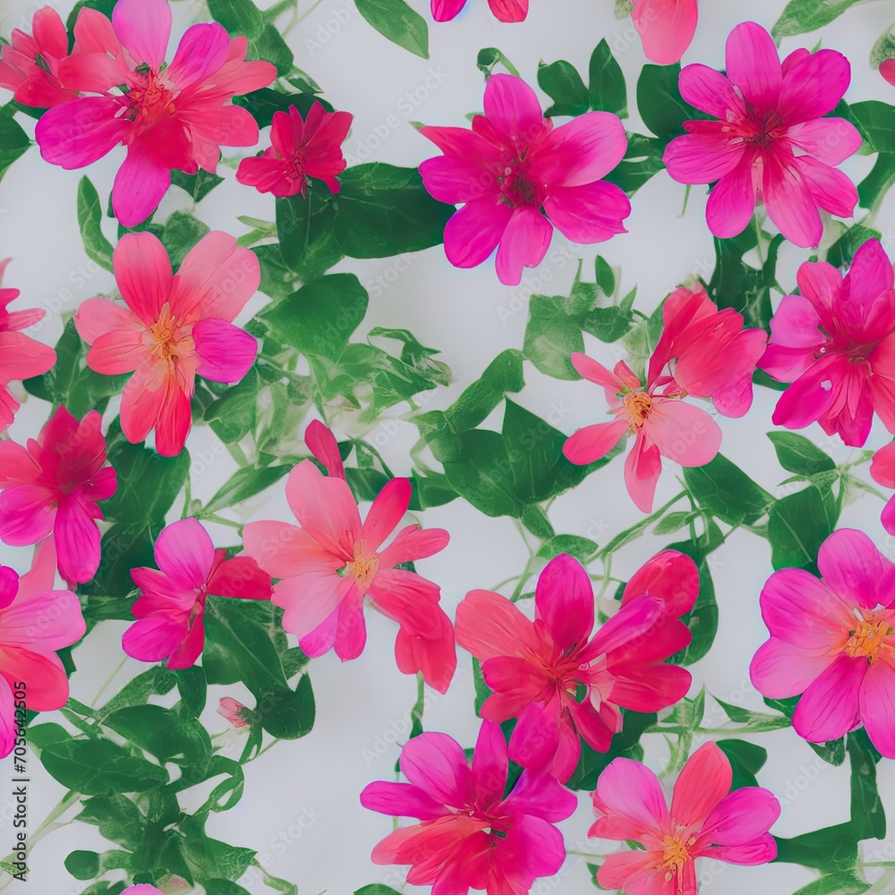 Flowers. Abstract seamless pattern. AI generated. Flowers. Abstract seamless pattern. AI generated.