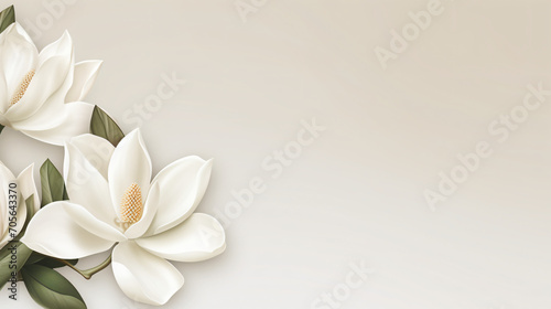 Graceful magnolia and lily banner