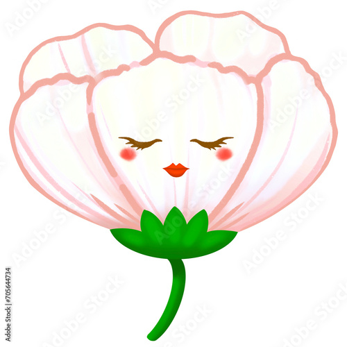 White flower.