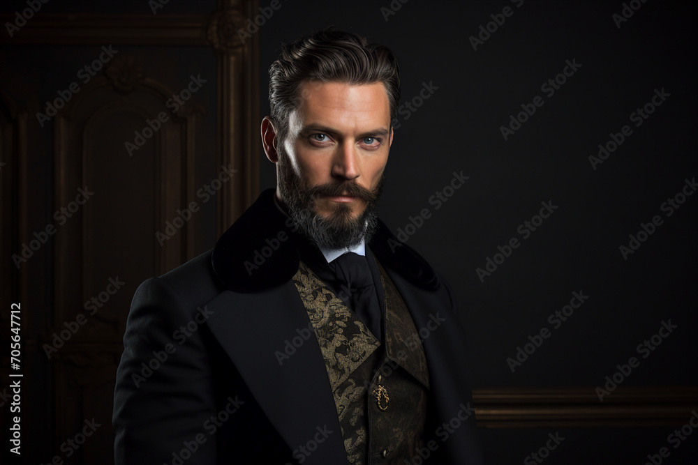 Picture made with generative AI of elegant handsome man halloween personage Picture made with generative AI of elegant handsome man halloween personage