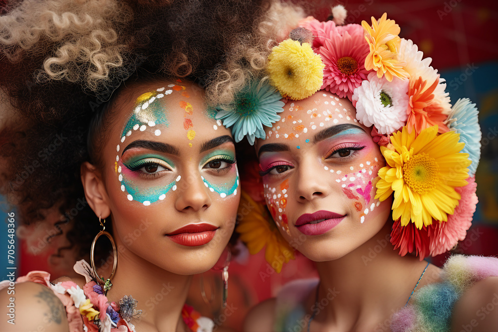 AI generated picture of two charming homosexual girls spending romantic time together AI generated picture of two charming homosexual girls spending romantic time together