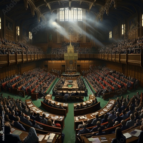 Democratic capital parliament images Generative AI photo