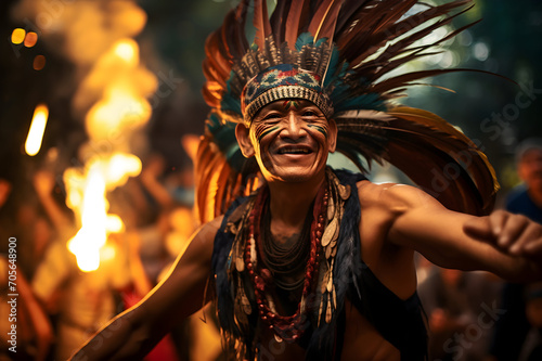 Unidentified man in traditional costume during the annual festival in Chiang Mai, Thailand.