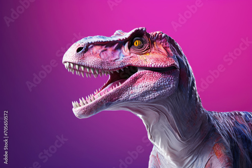 Portrait of a dinosaur predator on a bright background © Michael