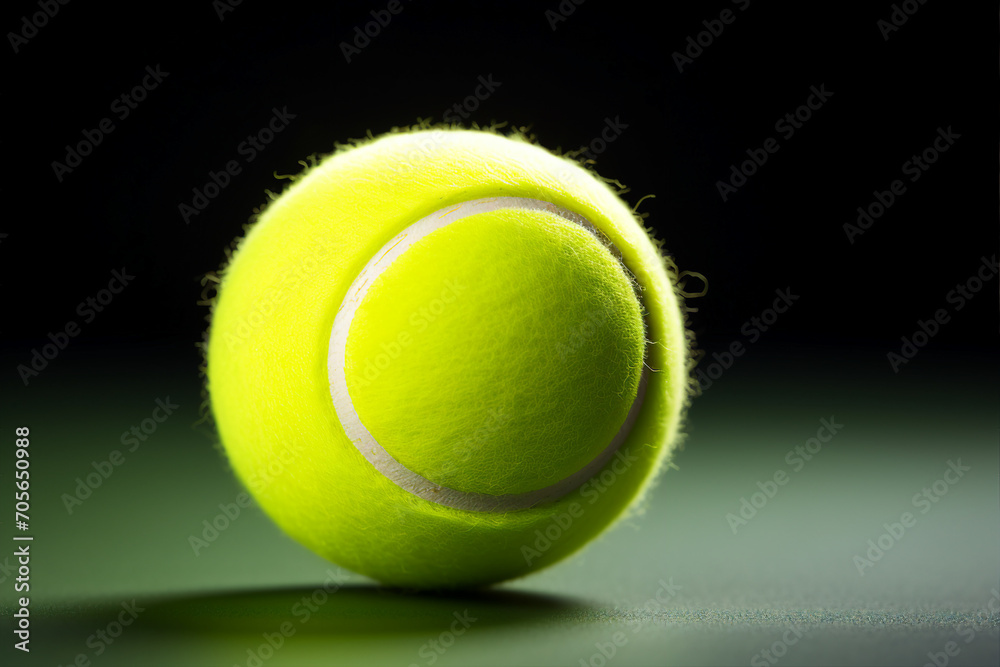 Generative AI image picture of sports tennis balls in tennis court