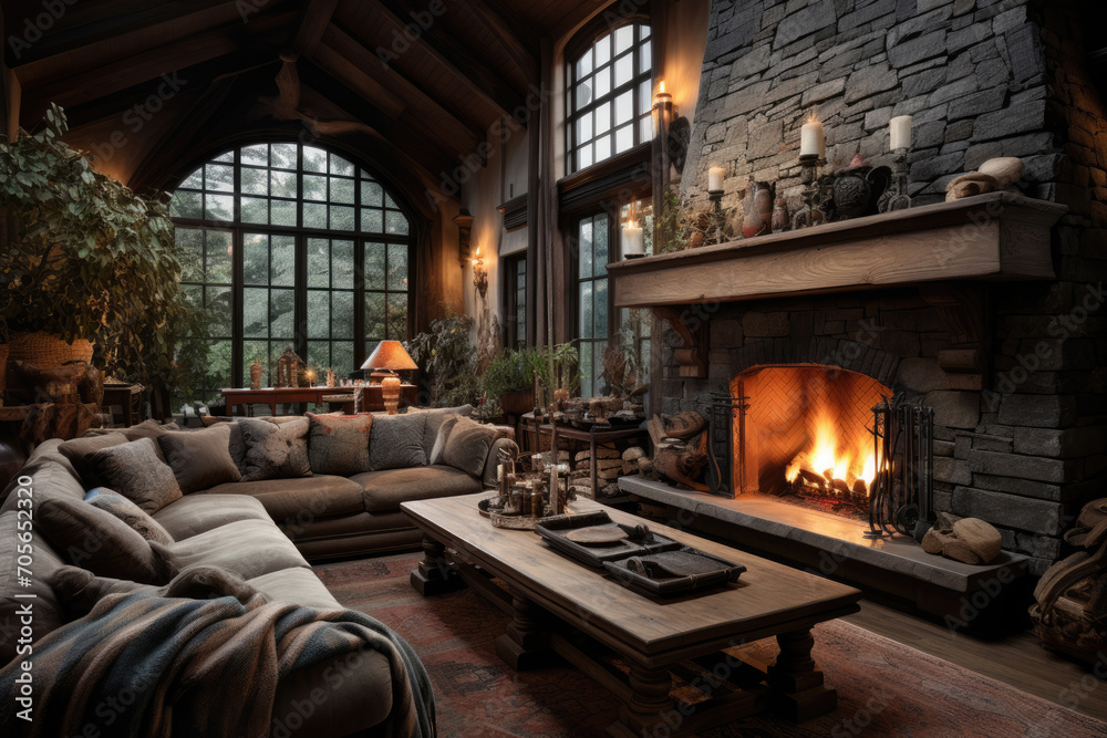 living room interior with fireplace living room interior with fireplace